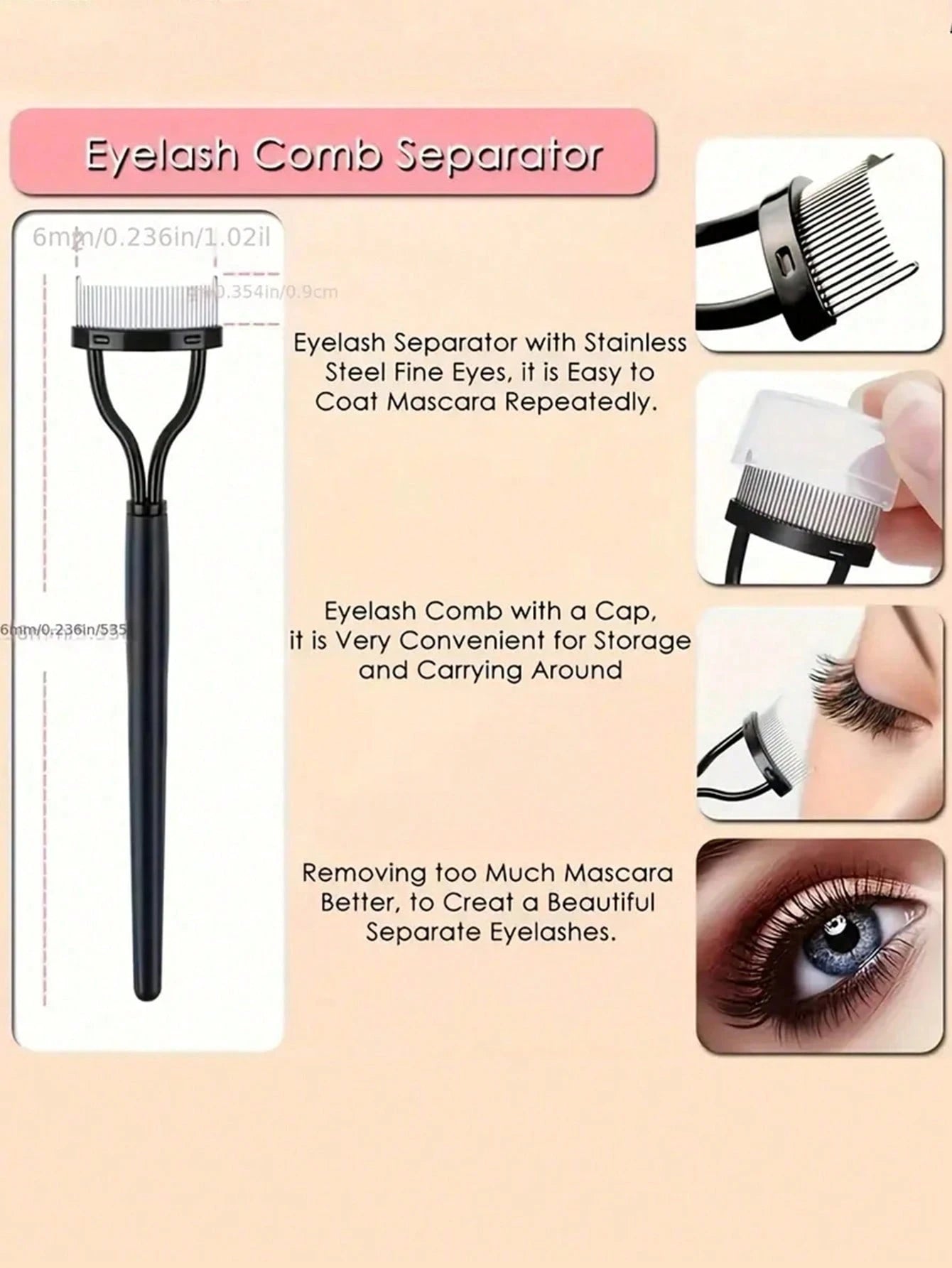 16-Piece Stainless Steel Eyelash Curler Set, Includes 1 Eyelash Curler, 1 Eyelash Comb, 2 Eyelash Rollers, 1 Angled Dual-Ended Brow Brush, 1 Brow Brush, And 10 Silicone Refill Pads, For Eyelashes And