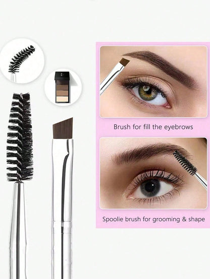 16-Piece Stainless Steel Eyelash Curler Set, Includes 1 Eyelash Curler, 1 Eyelash Comb, 2 Eyelash Rollers, 1 Angled Dual-Ended Brow Brush, 1 Brow Brush, And 10 Silicone Refill Pads, For Eyelashes And