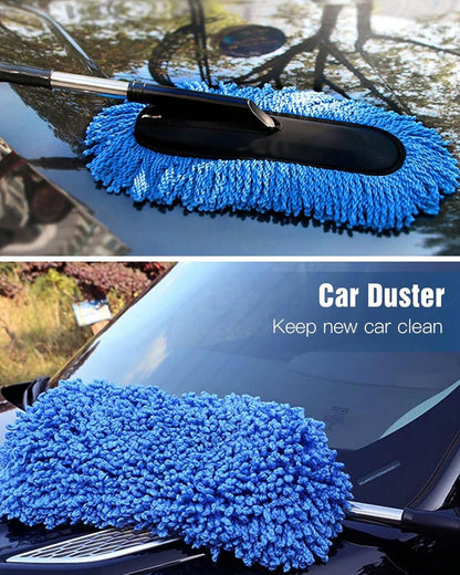 1Pack Car Cleaning Kit, Extendable Microfiber Dust Brush/Scratch Free Car Dash Duster/Soft Car Interior Brush For Vehicles Motorcycle And Home Cleaning Tools