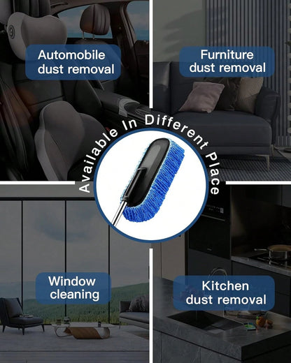 1Pack Car Cleaning Kit, Extendable Microfiber Dust Brush/Scratch Free Car Dash Duster/Soft Car Interior Brush For Vehicles Motorcycle And Home Cleaning Tools