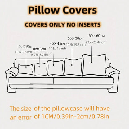 1pc 18x18 Inch Brown Sofa Pillow Case, Soft Comfortable Textured Chenille Pillow Cover, Suitable For Home Decor, Sofa, Living Room Cushion, Bedroom