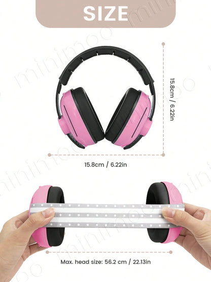 1PC 2-In-1 Noise Cancelling Headphones For Kids, Babies Ear Protection Earmuffs Noise Reduction For 0-3 Years Babies, Toddlers, Infant