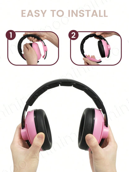 1PC 2-In-1 Noise Cancelling Headphones For Kids, Babies Ear Protection Earmuffs Noise Reduction For 0-3 Years Babies, Toddlers, Infant