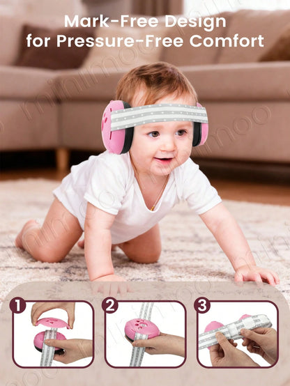1PC 2-In-1 Noise Cancelling Headphones For Kids, Babies Ear Protection Earmuffs Noise Reduction For 0-3 Years Babies, Toddlers, Infant