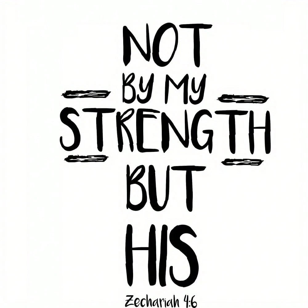 1pc/2pcs/3pcs Christian Bible Themed Heat Transfer Stickers, 3-Piece Set, Suitable As Christian Gifts, Bible Verse Gifts, "Not By Might Nor By Power, But By My Spirit" Washable Heat Transfer Stickers
