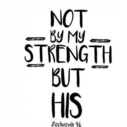 1pc/2pcs/3pcs Christian Bible Themed Heat Transfer Stickers, 3-Piece Set, Suitable As Christian Gifts, Bible Verse Gifts, "Not By Might Nor By Power, But By My Spirit" Washable Heat Transfer Stickers