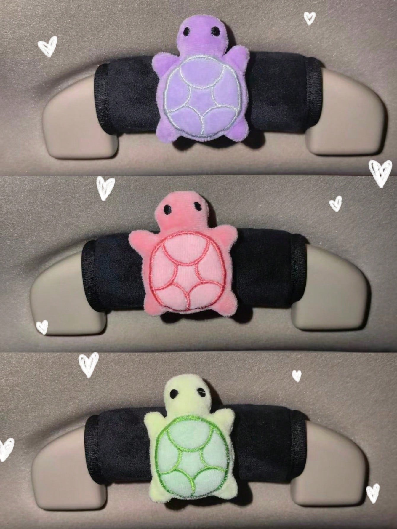 1pc/2pcs Car Door Handle Cover, Turtle Shaped Car Door Handle Protector, Armrest Cover, Suitable For Universal Car Models, Creative Cute Car Door Handle Cover, Universal Car Interior Decoration Turtle