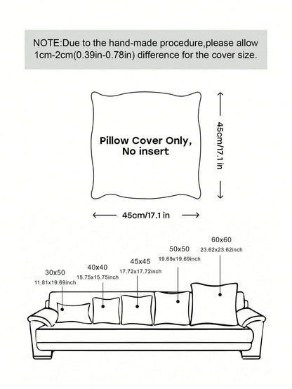 1PC/2PCS Halloween, Halloween Decoration, Caramel Color 3D Textured Chenille Pillowcase 400gsm, High Weight Double-Sided Same Fabric, Vintage Luxury Living Room Sofa Cushion Cover Without Insert