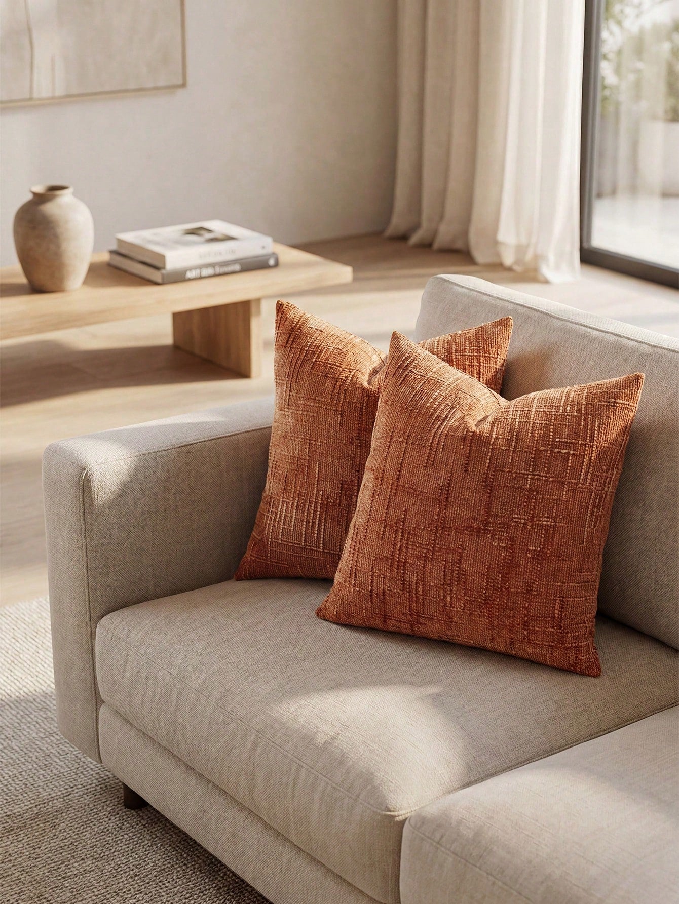 1PC/2PCS Halloween, Halloween Decoration, Caramel Color 3D Textured Chenille Pillowcase 400gsm, High Weight Double-Sided Same Fabric, Vintage Luxury Living Room Sofa Cushion Cover Without Insert