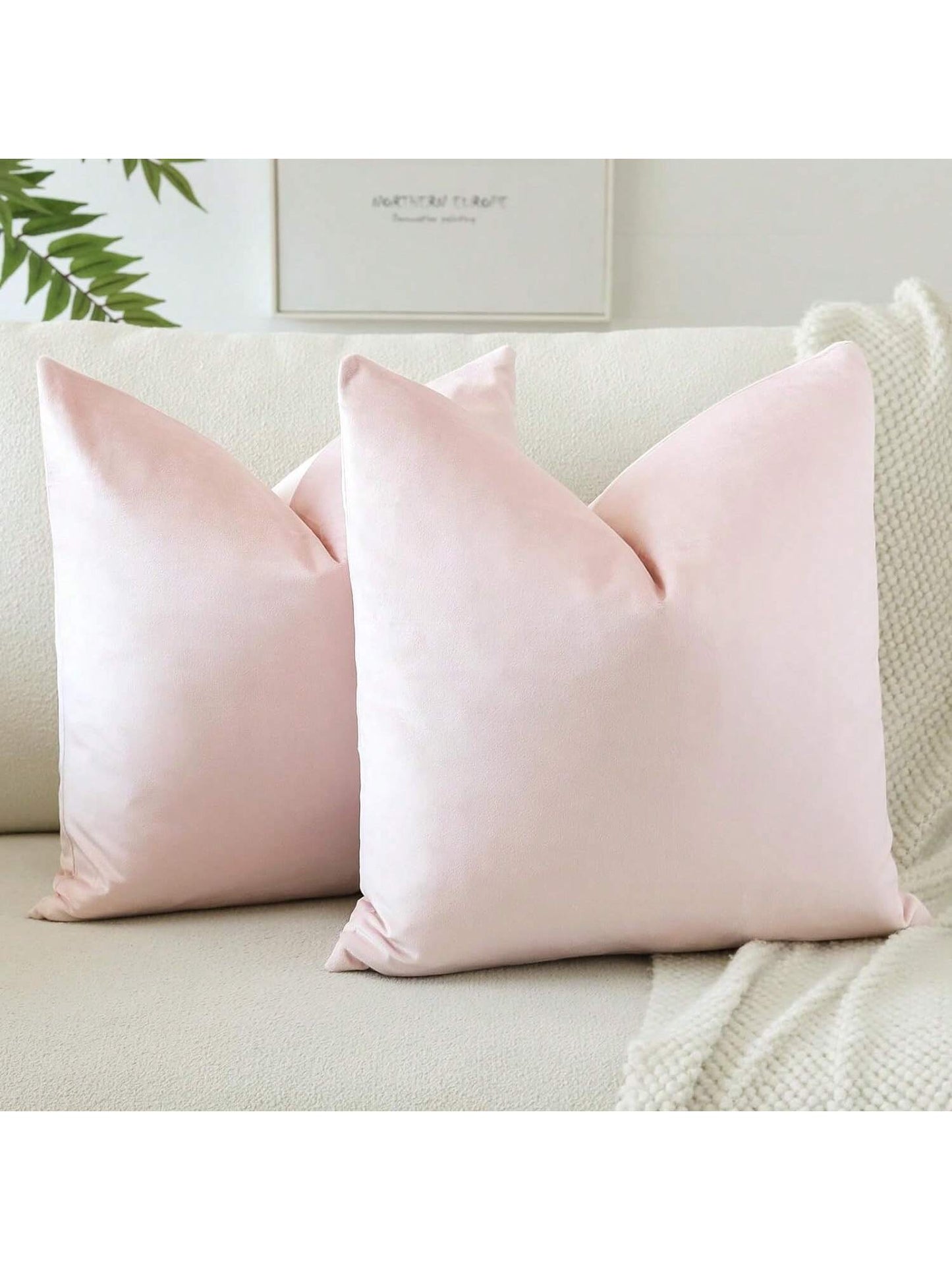 1pc/2pcs Velvet Solid Navy Blue Decorative Throw Pillow Cover (Pillow Insert Not Included), Square Cushion Cover, Holiday Home Decor Pillow, Soft & Comfortable Linen-Like Fabric, Modern Decor For Sofa