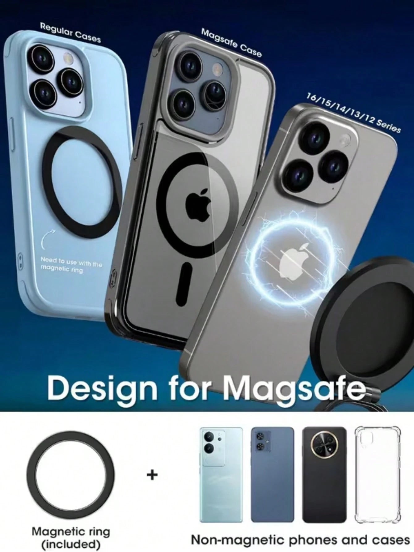 1pc 360° Adjustable Magnetic Car Phone Holder, Hands-Free Suction Cup Magnetic Phone Mount, Universal Stable Dashboard & Windshield Phone Bracket, Suitable For All Smartphones, Convenient Driving Navi