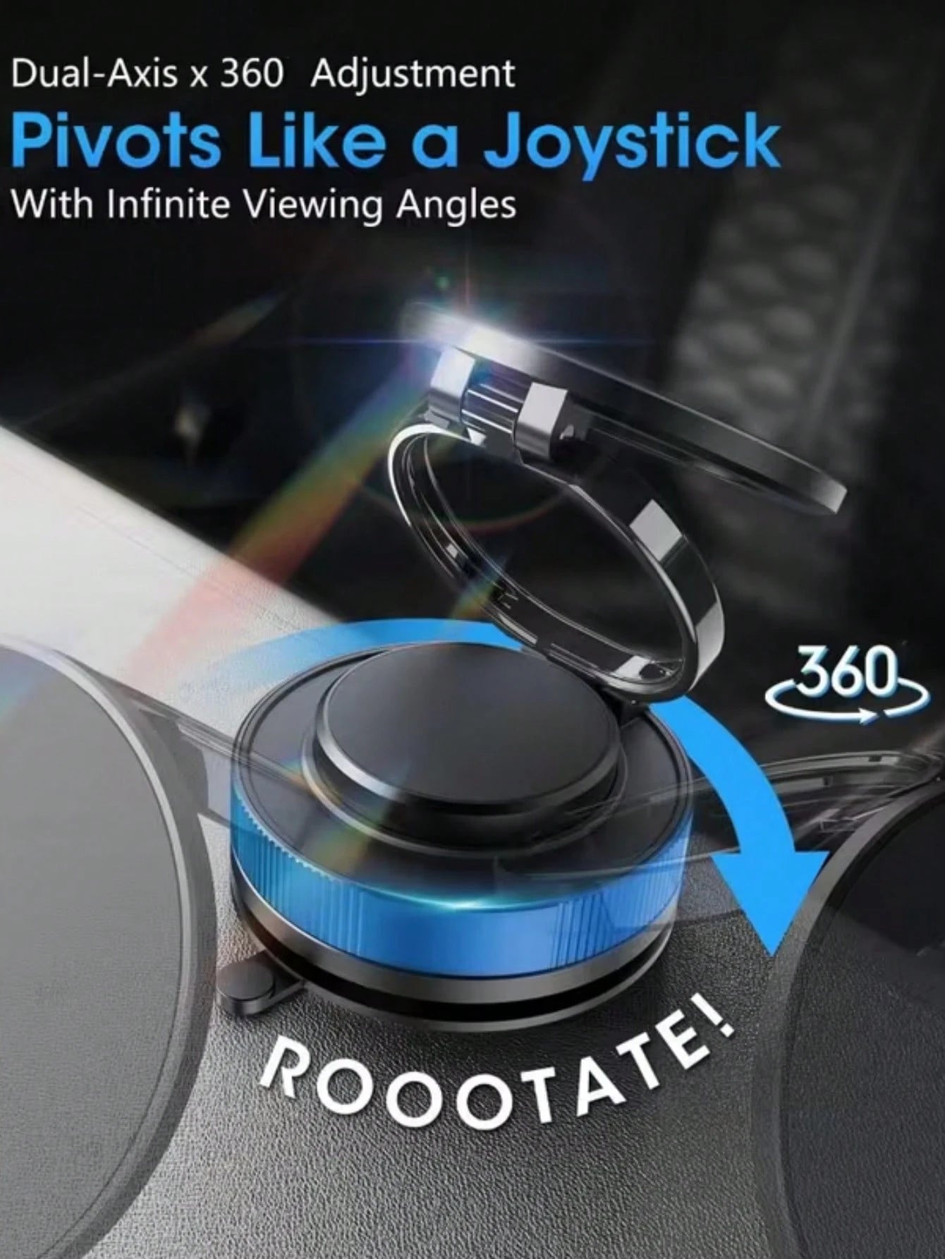 1pc 360° Adjustable Magnetic Car Phone Holder, Hands-Free Suction Cup Magnetic Phone Mount, Universal Stable Dashboard & Windshield Phone Bracket, Suitable For All Smartphones, Convenient Driving Navi