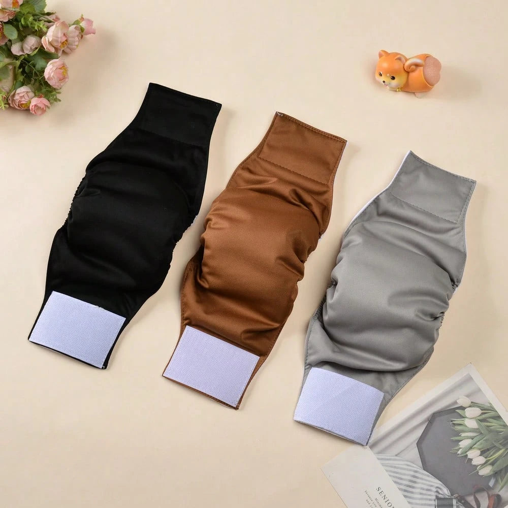 1pc/3pcs Reusable High Absorbency Male Dog Diapers, Washable Belly Bands For Male Dog Incontinence And Puppy Training