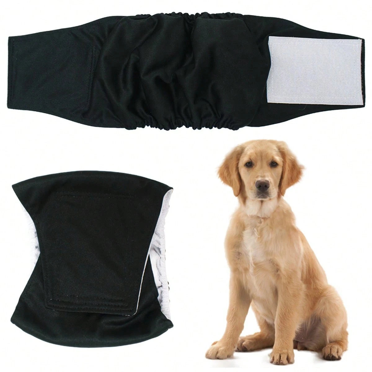 1pc/3pcs Reusable High Absorbency Male Dog Diapers, Washable Belly Bands For Male Dog Incontinence And Puppy Training