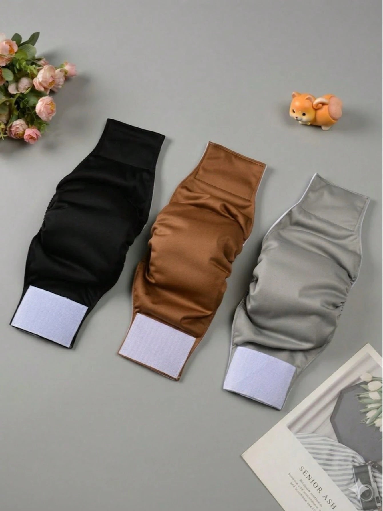 1pc/3pcs Reusable High Absorbency Male Dog Diapers, Washable Belly Bands For Male Dog Incontinence And Puppy Training