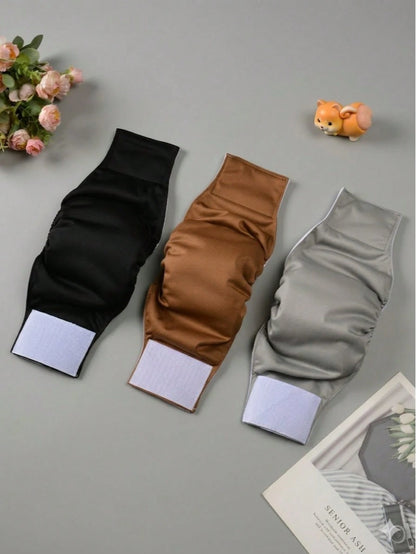 1pc/3pcs Reusable High Absorbency Male Dog Diapers, Washable Belly Bands For Male Dog Incontinence And Puppy Training