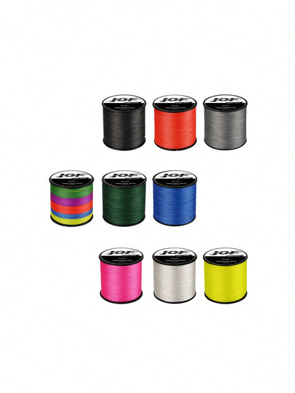 1pc 4-Strand PE Fishing Line, 300m/500m/1000m, Super Strong Tensile Strength, Wear-Resistant, Ultra Smooth, Far Casting Distance, 8-80lbs, Random Sticker