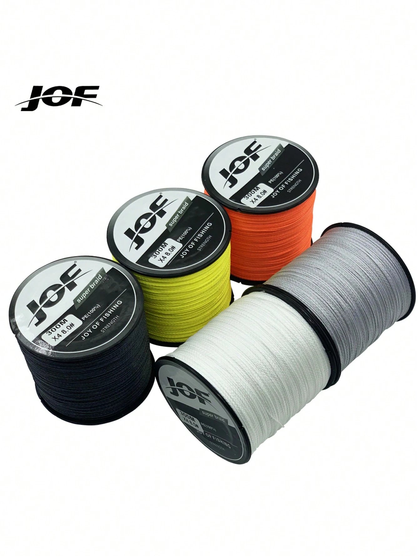 1pc 4-Strand PE Fishing Line, 300m/500m/1000m, Super Strong Tensile Strength, Wear-Resistant, Ultra Smooth, Far Casting Distance, 8-80lbs, Random Sticker