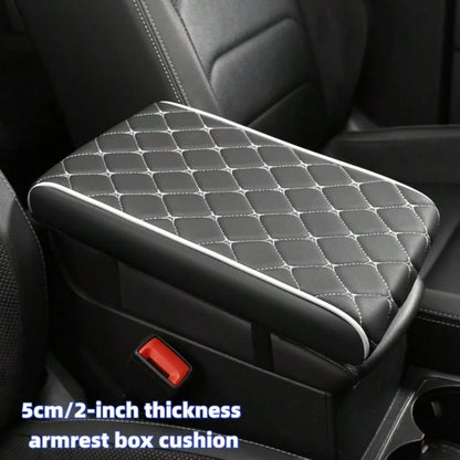 1pc 5cm/2in Thick Car Armrest Pad, Thickened Center Console Cushion, PU Leather Material, Elegant Star Pattern, Solves Pet Damage To Car Interior, Makes Your Journey Pleasant