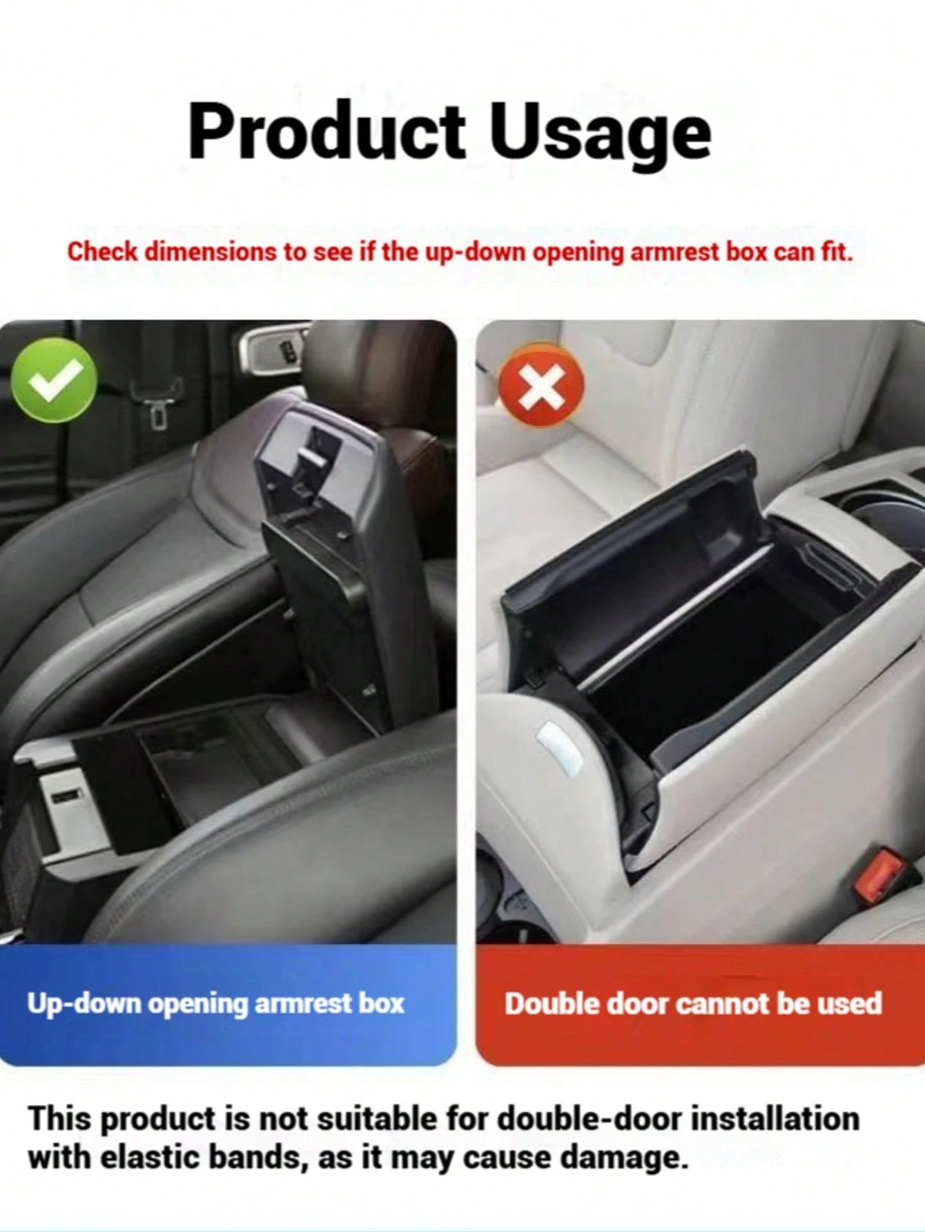1pc 5cm/2in Thick Car Armrest Pad, Thickened Center Console Cushion, PU Leather Material, Elegant Star Pattern, Solves Pet Damage To Car Interior, Makes Your Journey Pleasant