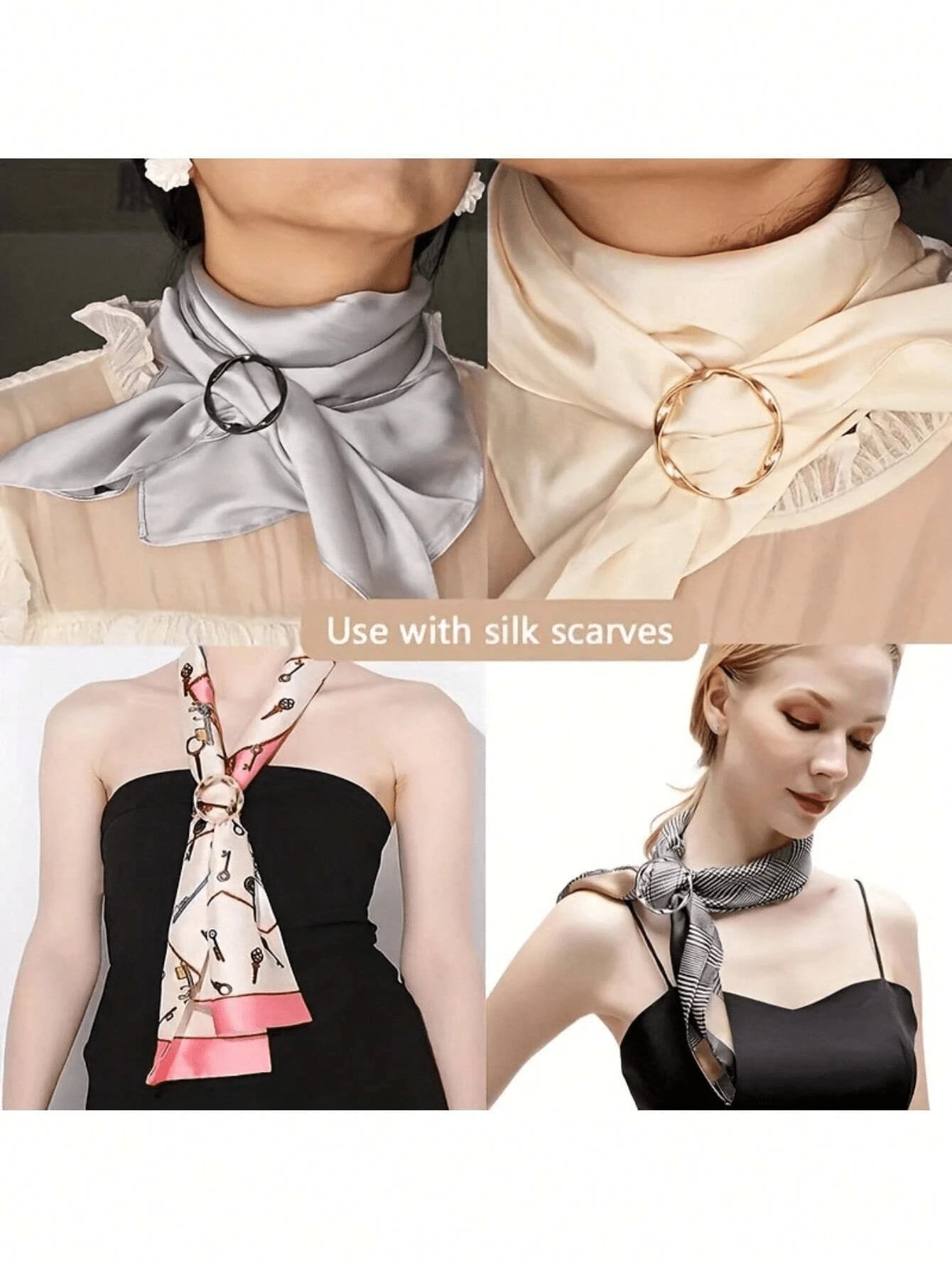 1Pc/5Pcs Multi-Functional Alloy Buckle Set, Women Round Shirt Tie Clips Waist Cinch Fasteners, Fashion Decor Outfit Accessory Adjust Shirt Length For Slim Figure, Ideal Decor For Work Casual Party Dai