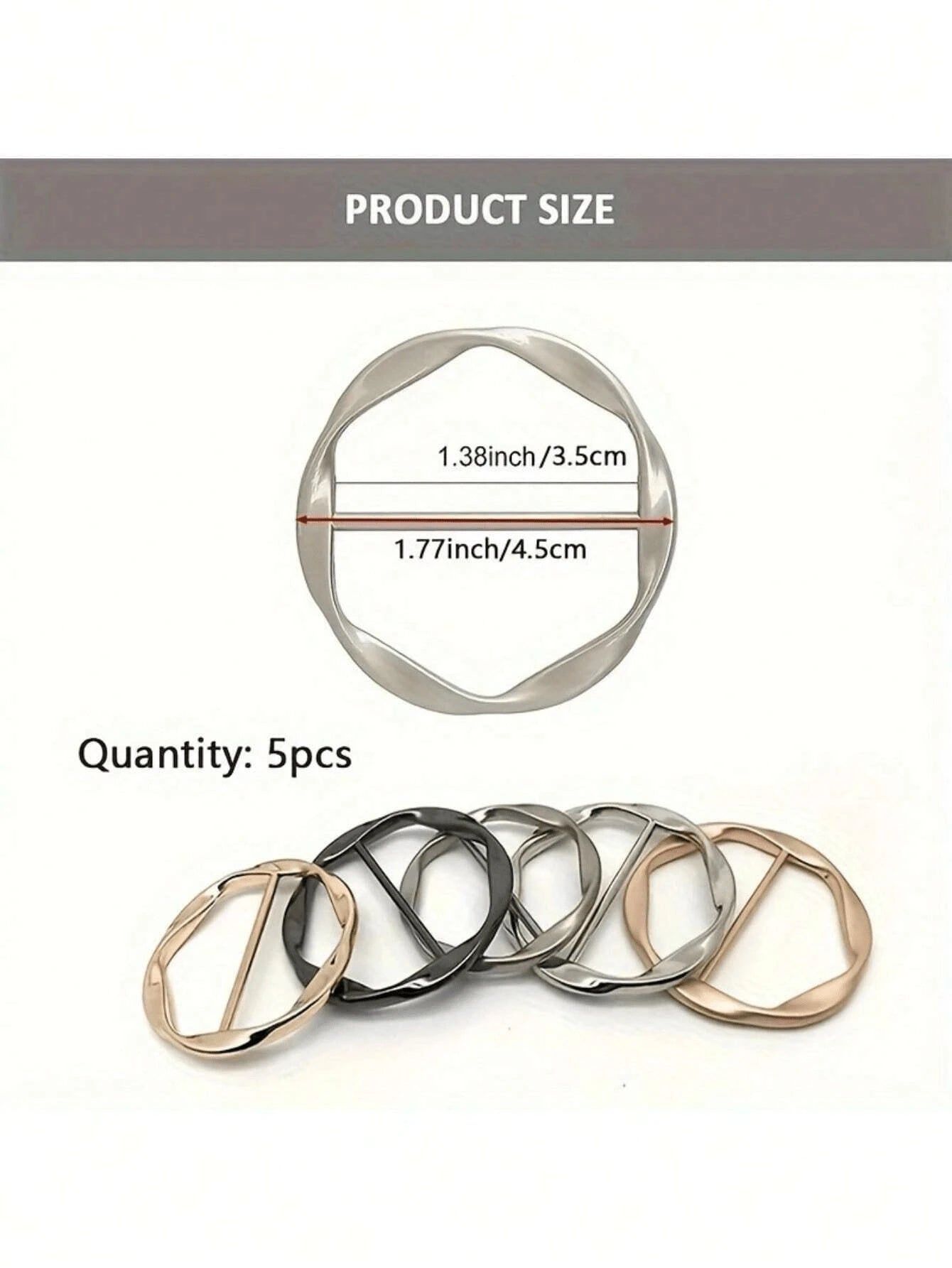1Pc/5Pcs Multi-Functional Alloy Buckle Set, Women Round Shirt Tie Clips Waist Cinch Fasteners, Fashion Decor Outfit Accessory Adjust Shirt Length For Slim Figure, Ideal Decor For Work Casual Party Dai