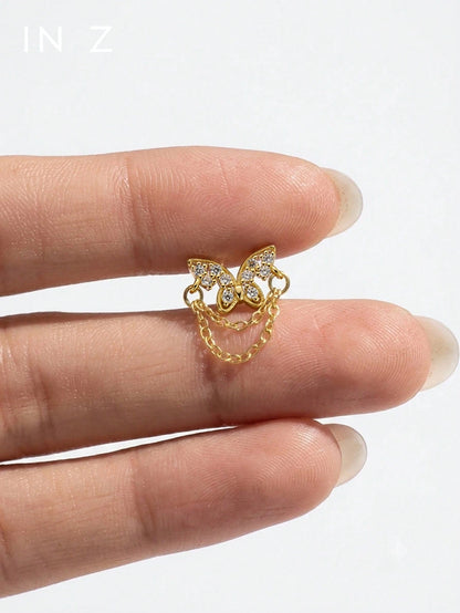 1pc 925 Sterling Silver 5-Petal Flower Belly Ring, Polished 3D 5-Petal Flower Gold Belly Ring, Women's Daily Wear Anniversary Birthday Beach Vacation Belly Jewelry