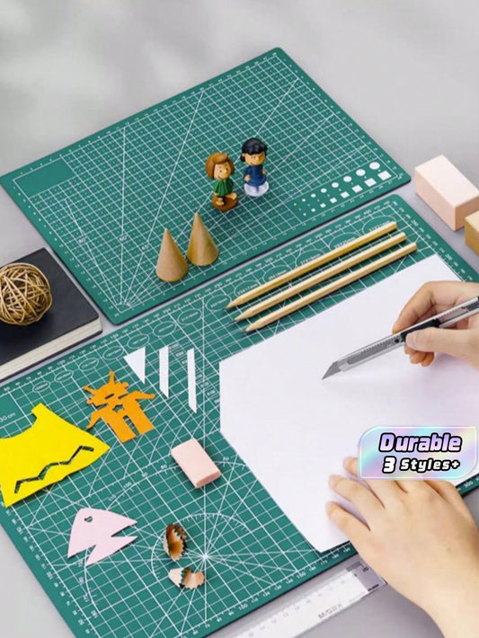 1pc A5/A3/A4 Multifunctional Carving Mat, Made Of PVC Material, Double-Sided Cutting Board, Art Carving Board, Waterproof Cutting Mat With Clear Grid Lines And Angle Measurement Lines, Suitable For DI