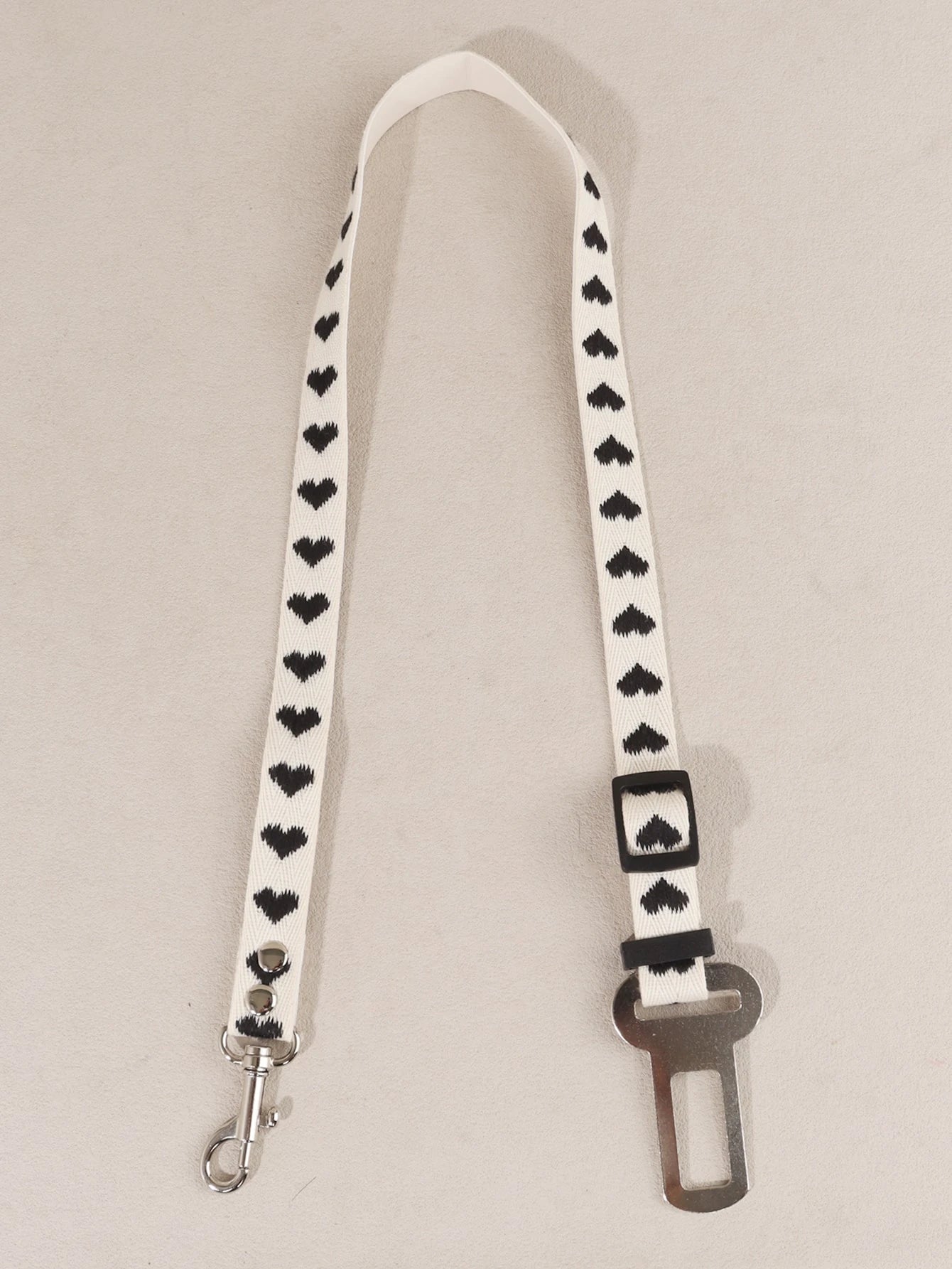 1pc Adjustable Pet Car Seat Belt With Heart Pattern, Suitable For Small Dogs And Cats For Driving