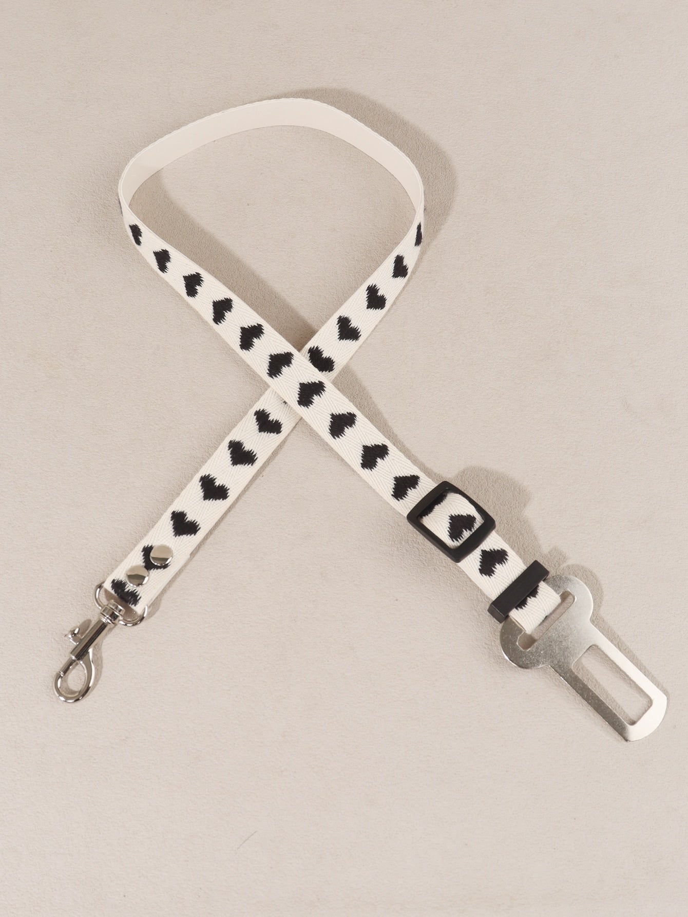 1pc Adjustable Pet Car Seat Belt With Heart Pattern, Suitable For Small Dogs And Cats For Driving