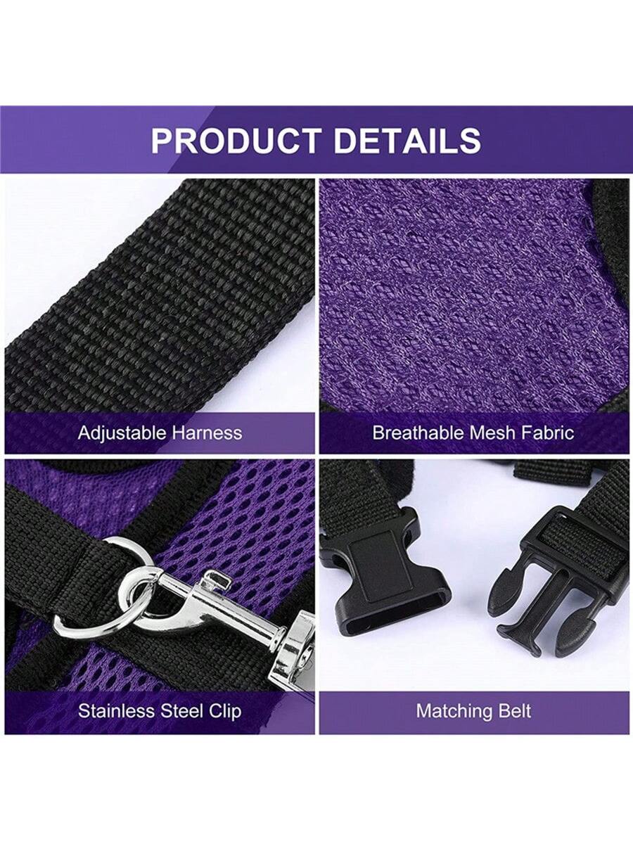 1pc Adjustable Poultry Harness With Leash, Suitable For Chickens, Ducks, Geese- Comfortable Breathable Mesh Chicken Vest