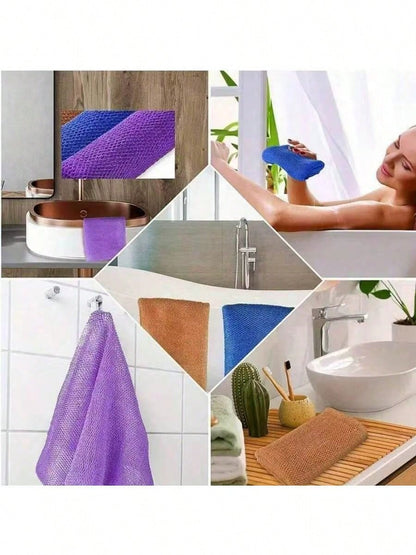 1pc African Mesh Bath Sponge, Unisex Durable Exfoliating Bath Sponge, Stretchable Up To 66 Inches, For Body Scrubbing, Makes Skin Smooth