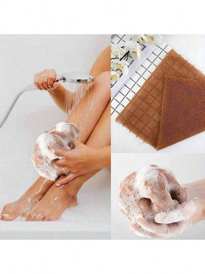 1pc African Mesh Bath Sponge, Unisex Durable Exfoliating Bath Sponge, Stretchable Up To 66 Inches, For Body Scrubbing, Makes Skin Smooth