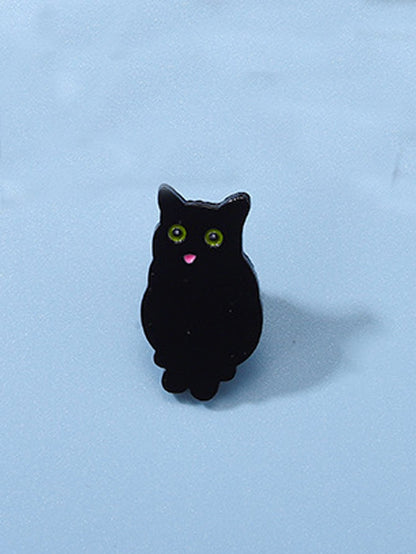 1pc Aluminum Alloy Black Owl Enamel Brooch, Bag Accessory, Valentine's Gift, Fashion Versatile, Suitable For Teenagers, Women, College Students, Teachers, Office Ladies, Newlyweds, Can Be Used As Gift