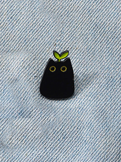 1pc Aluminum Alloy Black Owl Enamel Brooch, Bag Accessory, Valentine's Gift, Fashion Versatile, Suitable For Teenagers, Women, College Students, Teachers, Office Ladies, Newlyweds, Can Be Used As Gift