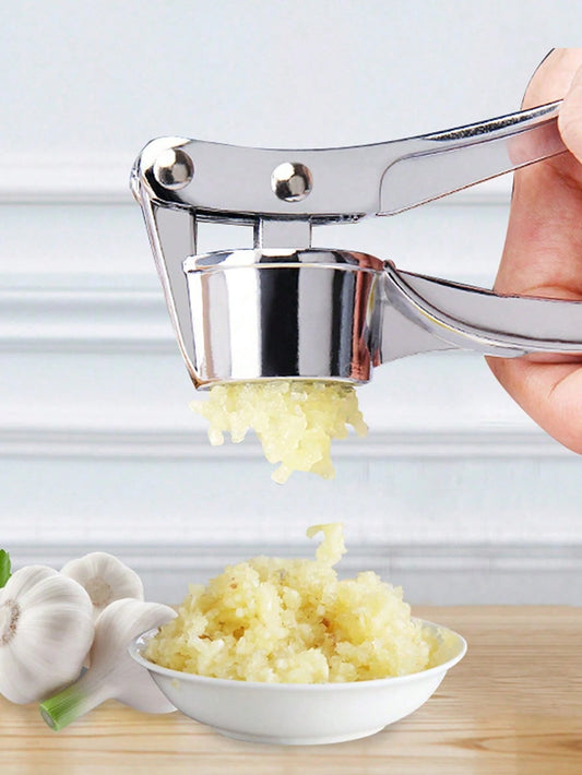 1pc Aluminum Alloy Garlic And Ginger Press, Made Of Aluminum Alloy Material, Can Press Garlic And Ginger Into Paste. Suitable For Home Kitchen Cooking Preparation, Restaurant Back Kitchen Seasoning Pr