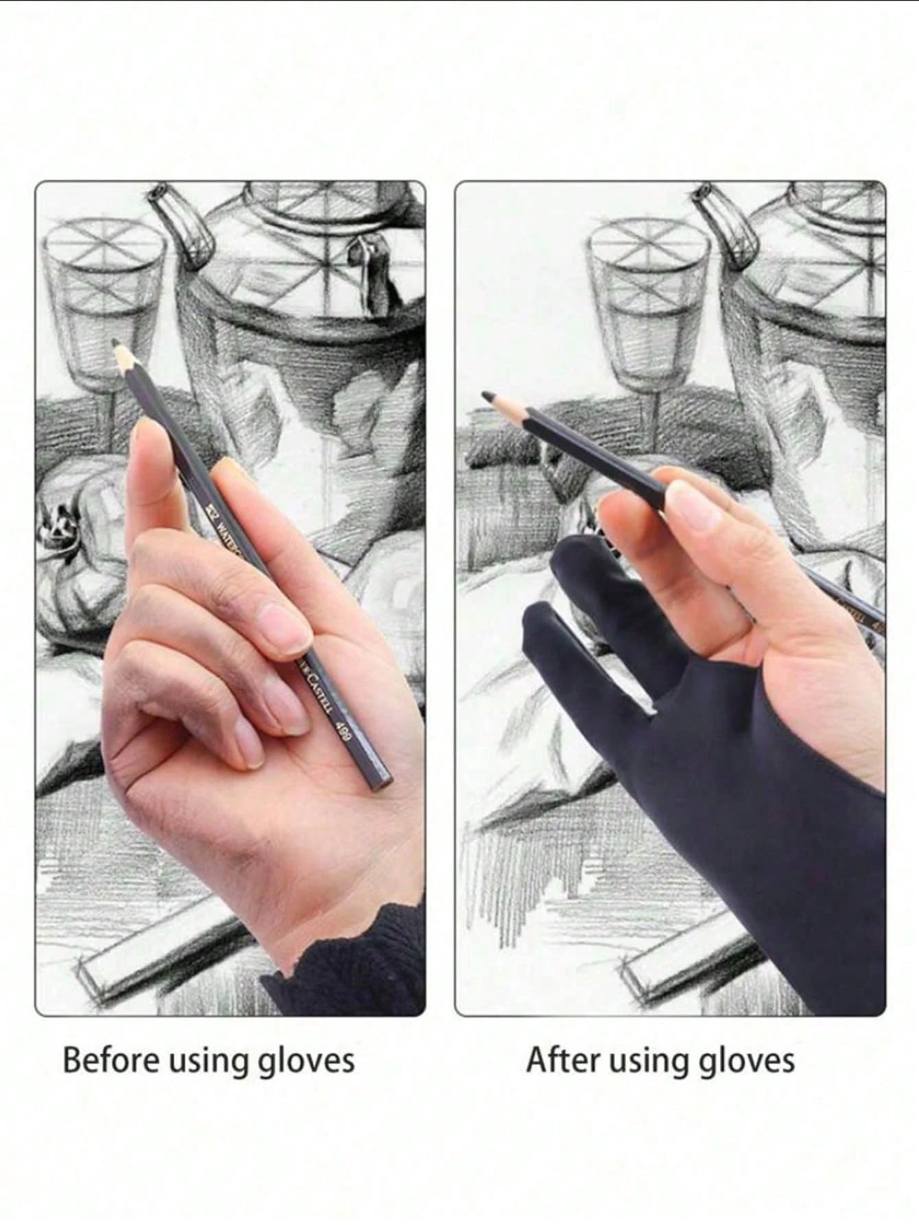 1pc Anti-Stain Coating Glove, Prevents Abrasions, Sweating And Dirt, Suitable For Both Men And Women, Used For Painting And Sketching Back To School