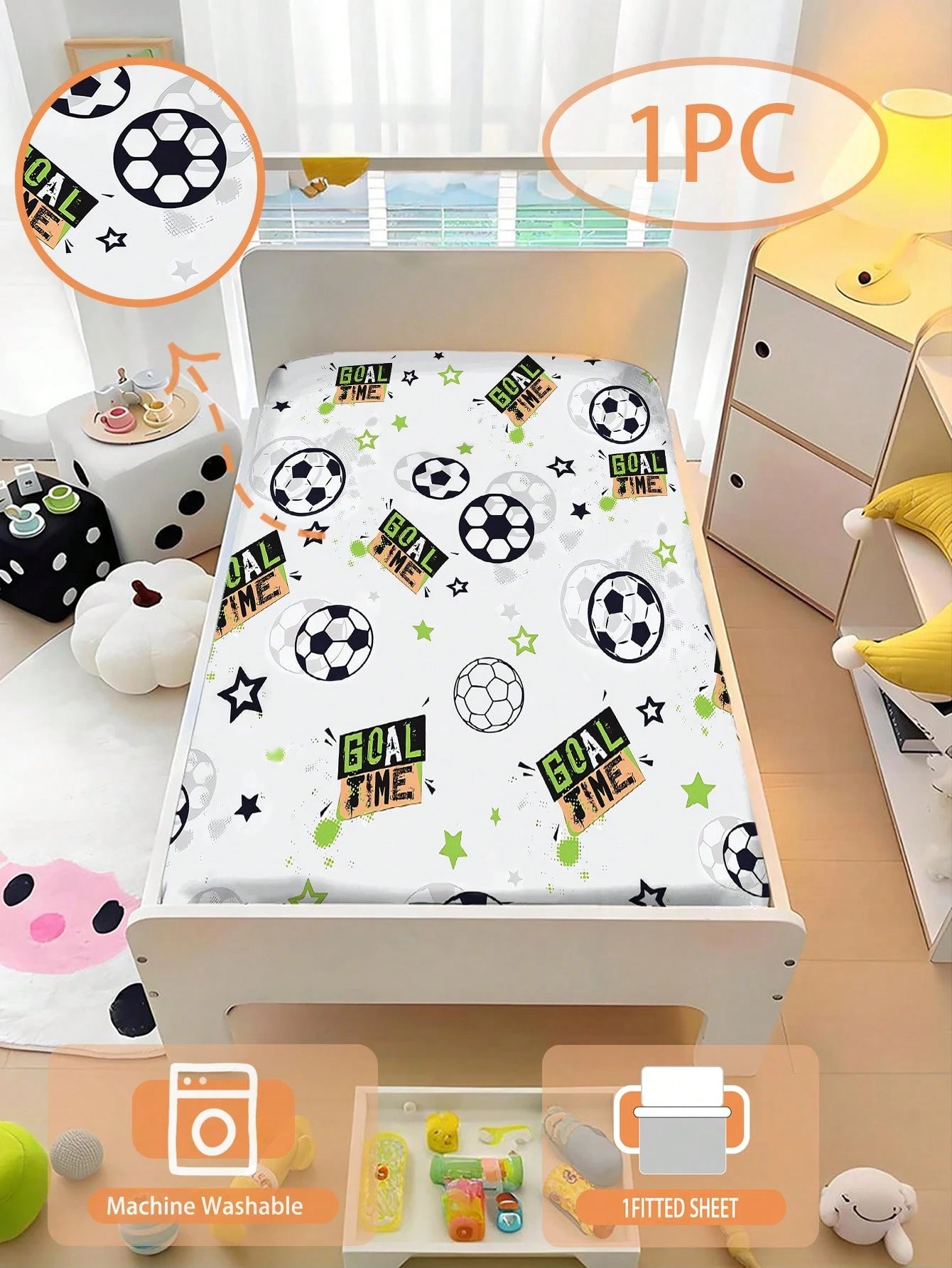 1pc Baby Cartoon Bear Pattern Bed Sheet 110g Pink Heart Balloon Bear, Suitable For Baby Gift, Baby Bed, All Seasons, Machine Washable, 100% Polyester