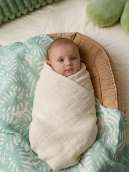 1pc Baby Swaddle Blanket, Breathable And Skin-Friendly For Newborn Boys And Girls, Essential Gift And Maternity Checklist Item