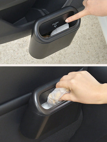 1pc Black Mini Creative Car Trash Can