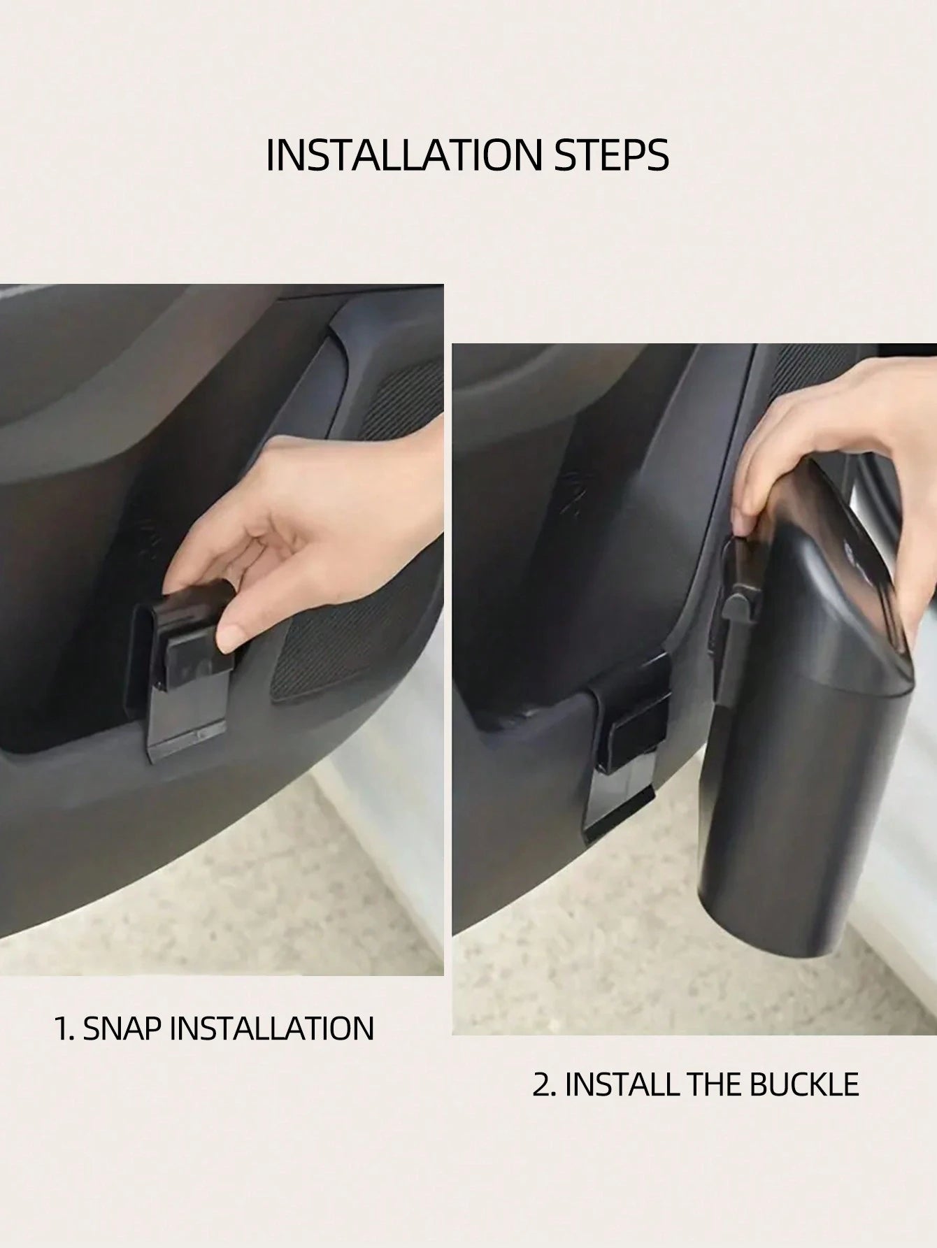 1pc Black Mini Creative Car Trash Can