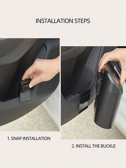 1pc Black Mini Creative Car Trash Can