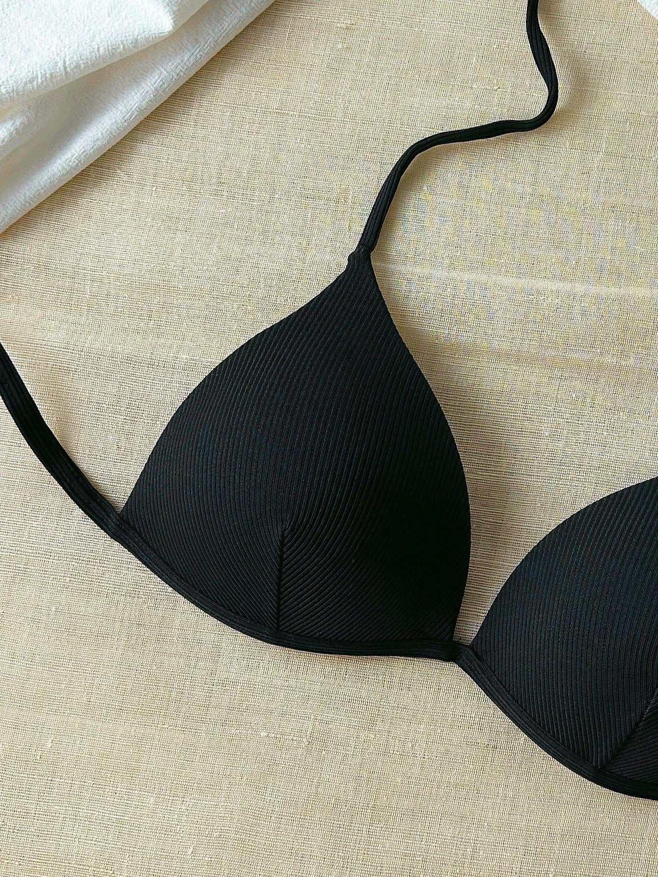 1pc Black Striped Bandeau Bra Crop Top, Versatile Graduation/Independence Day Vacation Beach Summer, Y2K Aesthetic