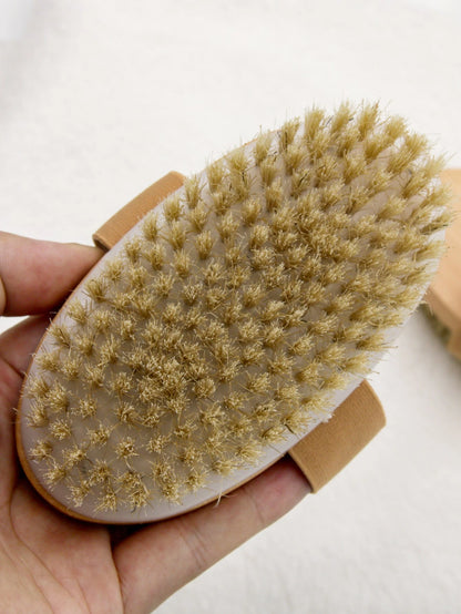 1pc Body Exfoliating Bath Brush With Elastic Strap, Soft Bath Body Massage Scrubber For Shower,Bag,Organizer,Storage,Hair Clips