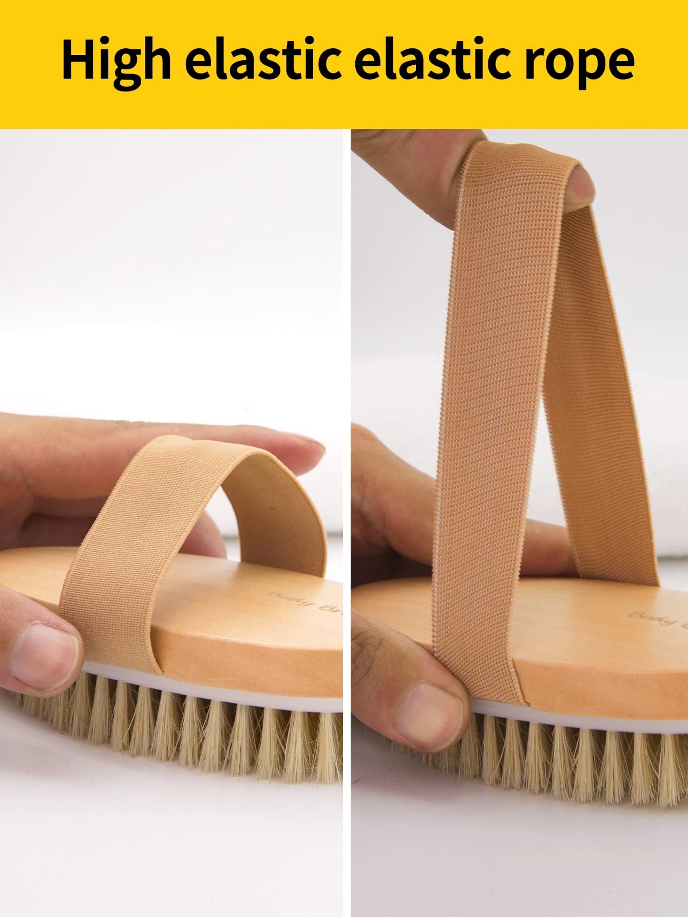 1pc Body Exfoliating Bath Brush With Elastic Strap, Soft Bath Body Massage Scrubber For Shower,Bag,Organizer,Storage,Hair Clips