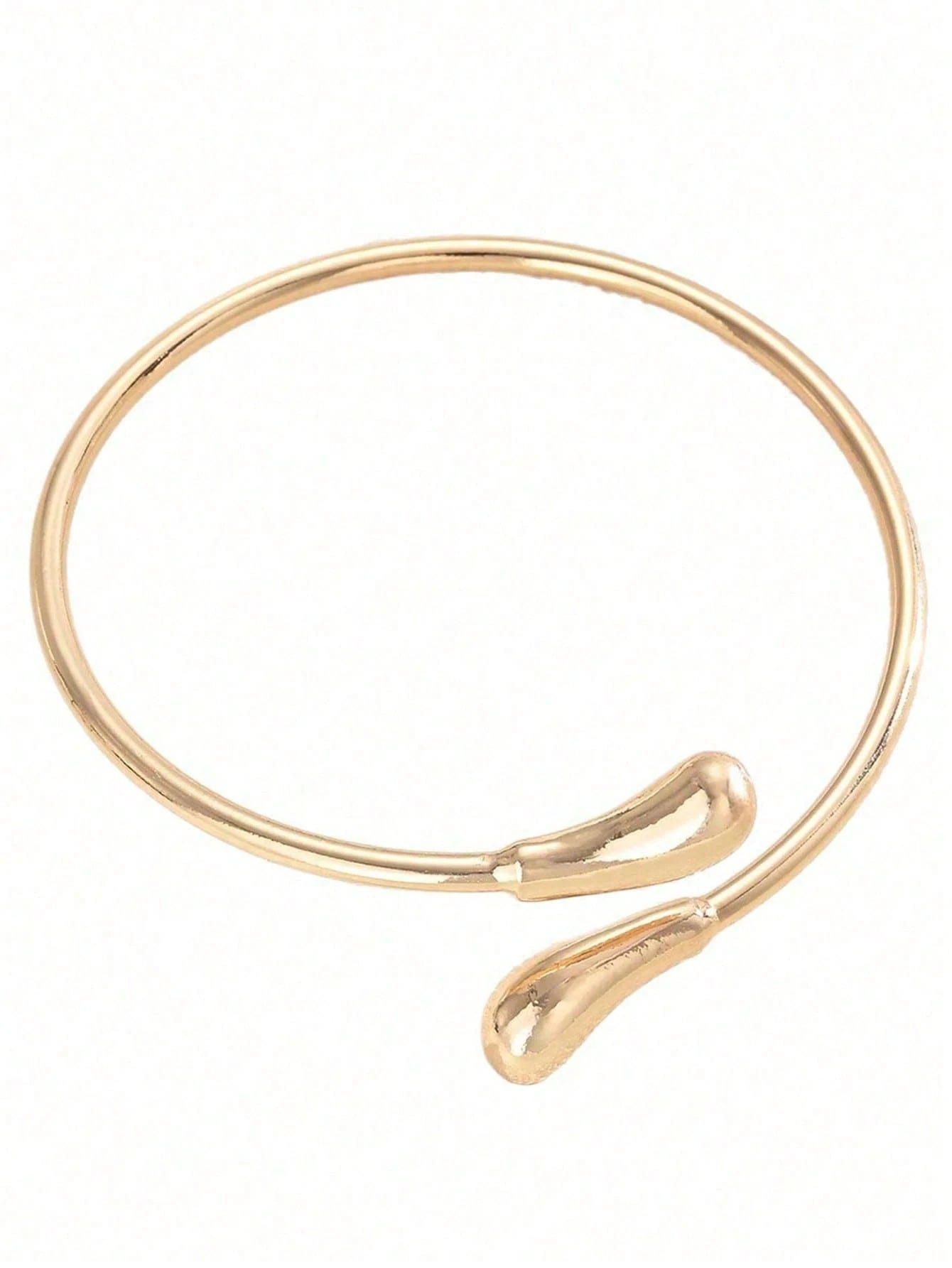1pc Bohemian Vacation Lava Open Teardrop Cuff Bracelet, Suitable For All Seasons, Halloween, Party, Gift, Daily Wear