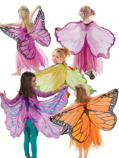 1pc Butterfly Cape, Angel Butterfly Wings, Party Costume, Children's Stage Performance, Suitable For Children And Teens Holiday Costume Prop
