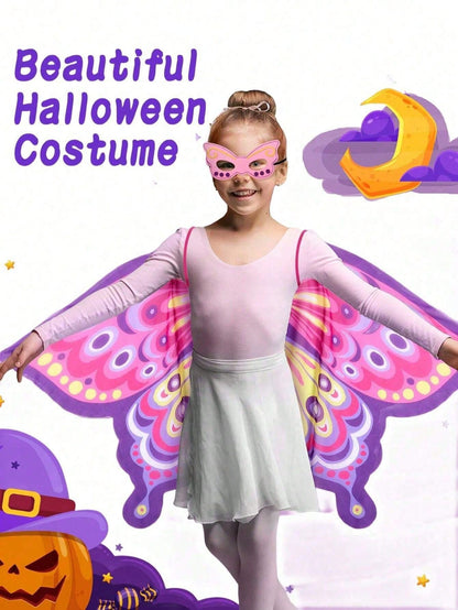 1pc Butterfly Cape, Angel Butterfly Wings, Party Costume, Children's Stage Performance, Suitable For Children And Teens Holiday Costume Prop
