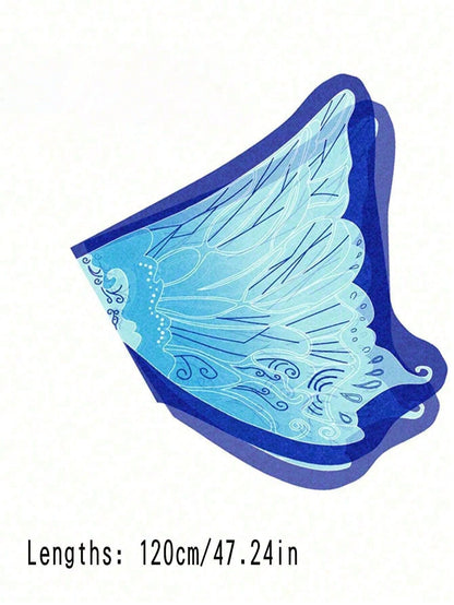 1pc Butterfly Cape, Angel Butterfly Wings, Party Costume, Children's Stage Performance, Suitable For Children And Teens Holiday Costume Prop