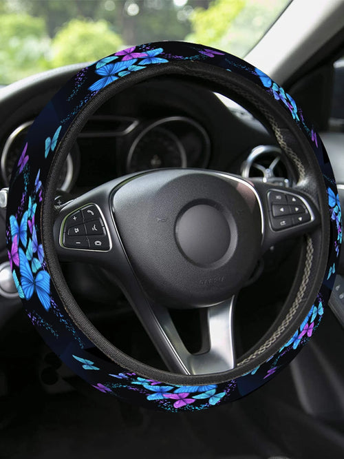 1pc Butterfly Pattern Car Steering Wheel Cover